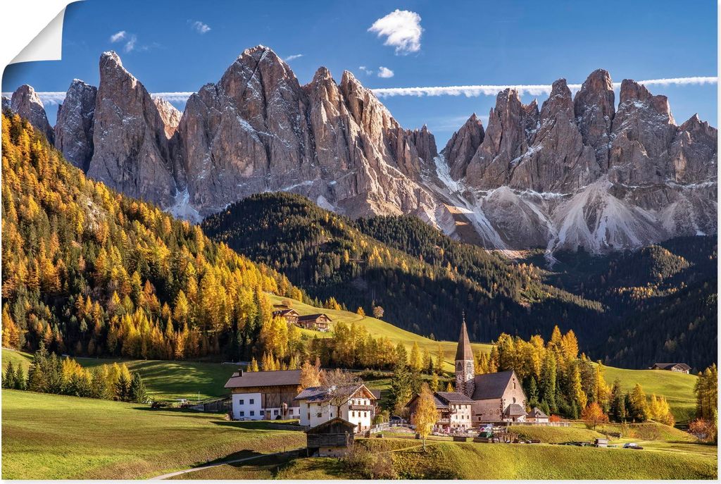 ARTland Poster Herbst in Südtirol Größe: 90x60 cm