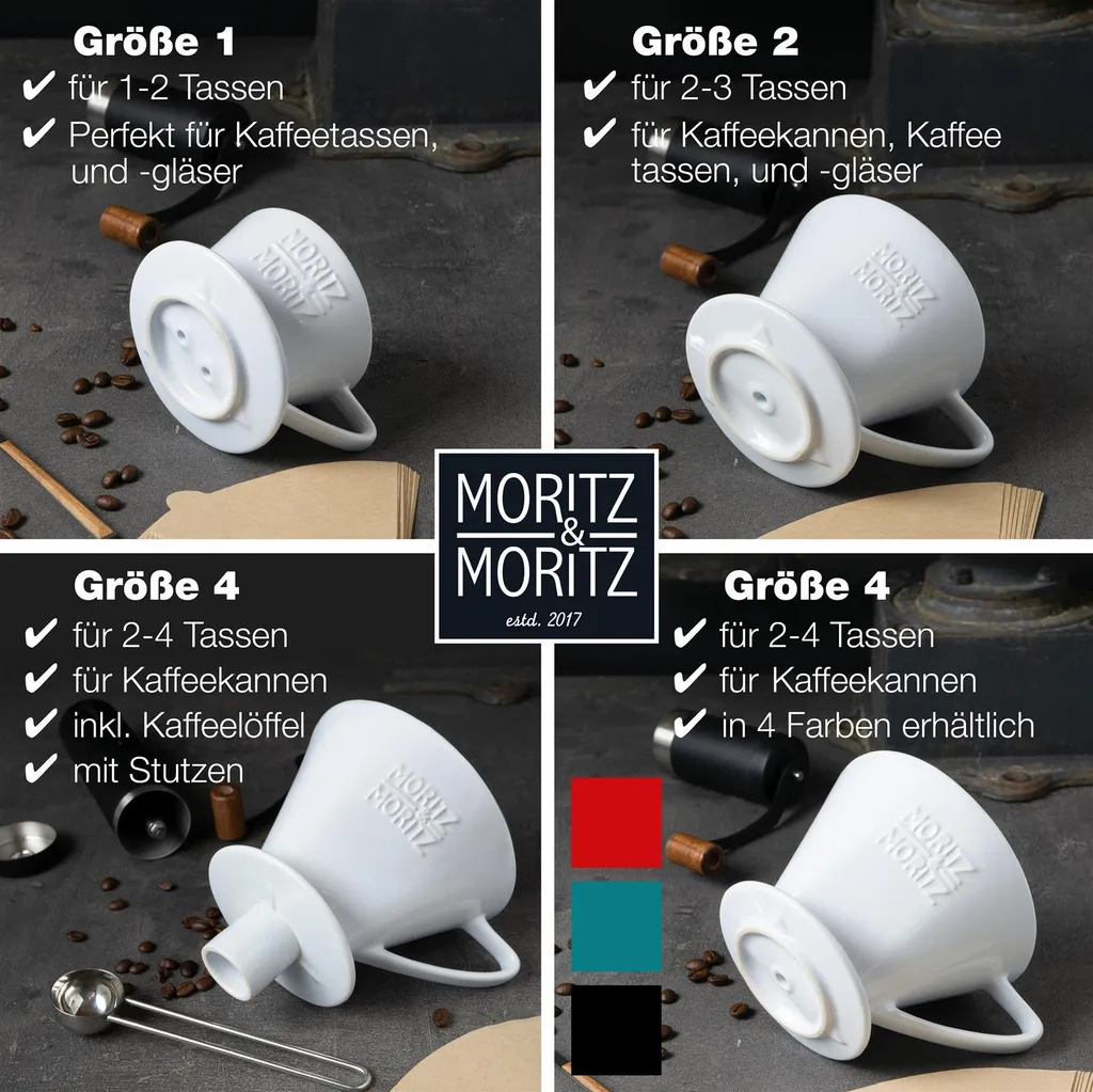 Moritz & Moritz filtro caffè misura 2 bianco - 6