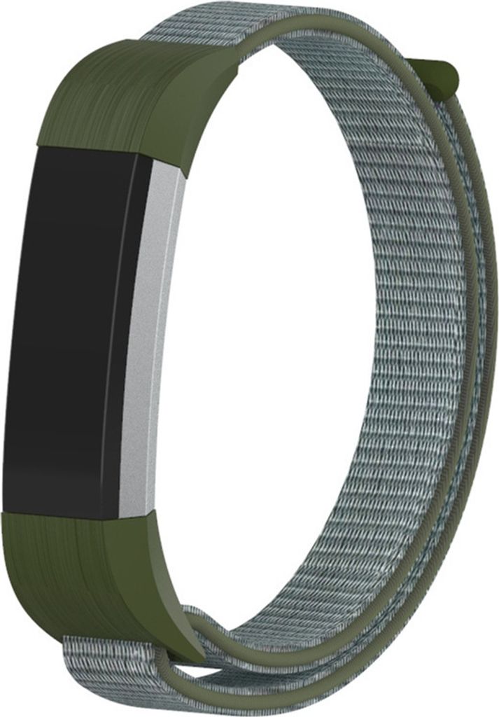 Strap-it Fitbit Alta / Alta HR Nylonarmband (Oliv)