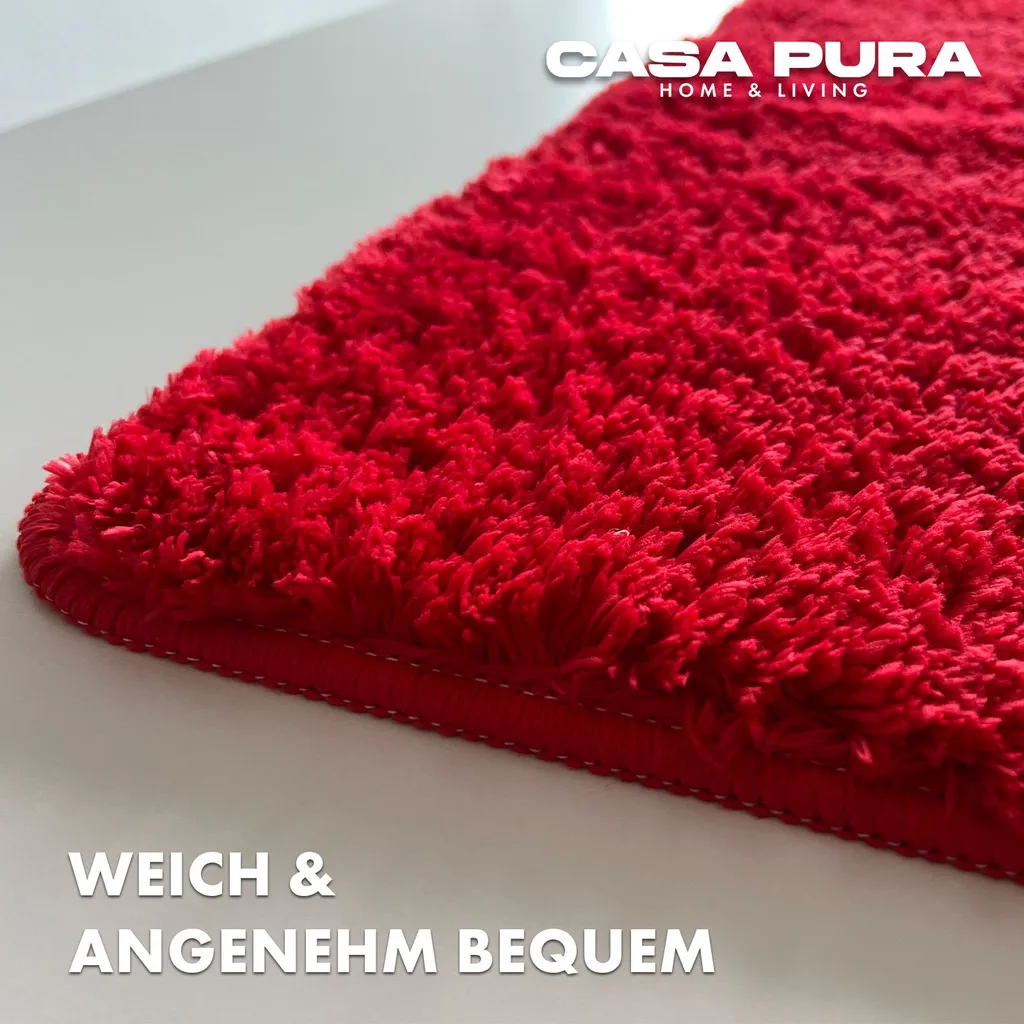 Tappetino Bagno Rosso 50x60 Sky - Asciugatura Rapida e Sicuro - 4