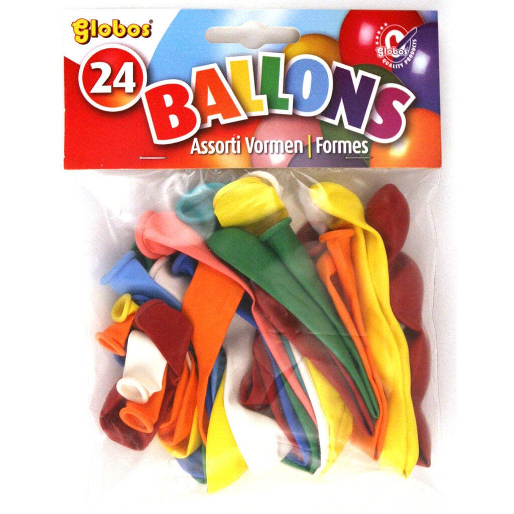 Globos Luftballons verschiedene Formen 24 Stück