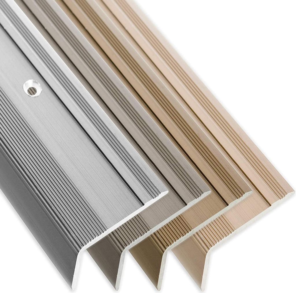 Stufenkantenprofil Glory L-Form in 4 Farben & 3 Längen inkl. Montagematerial Elegant Gold L 134 cm
