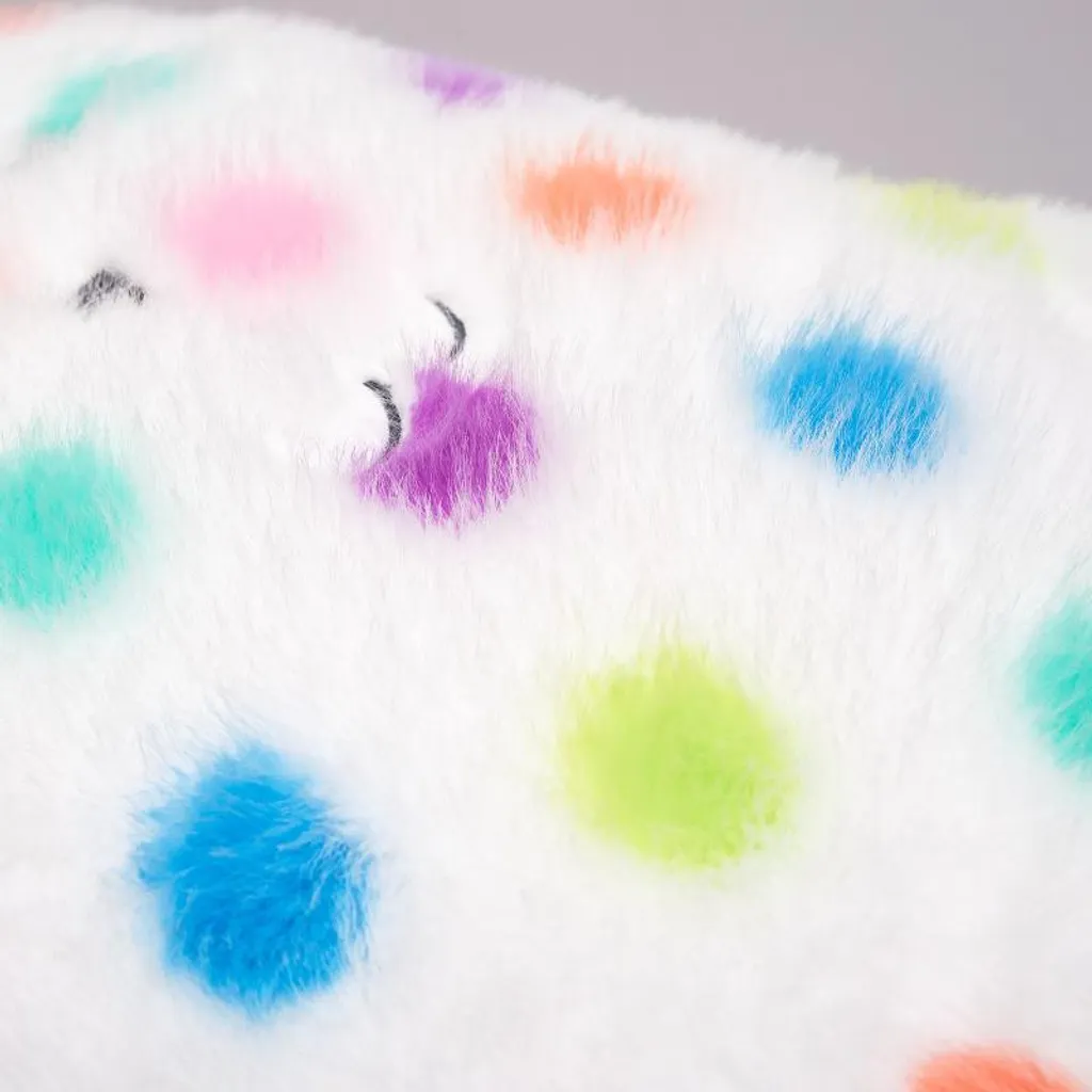Peluche douce anti-allergène SCANquilt FRIEND pois multicolores 65 cm