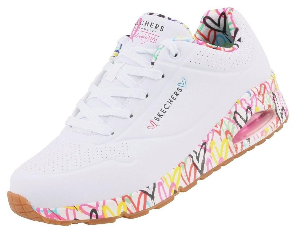 Skechers Damen UNO Loving Love Sneakers, White Durabuck Produktbild 