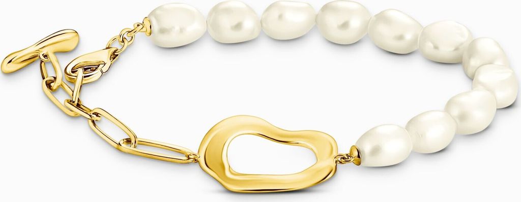 Bracciale di perle placcato oro Natural Beauty Immagine del prodotto 