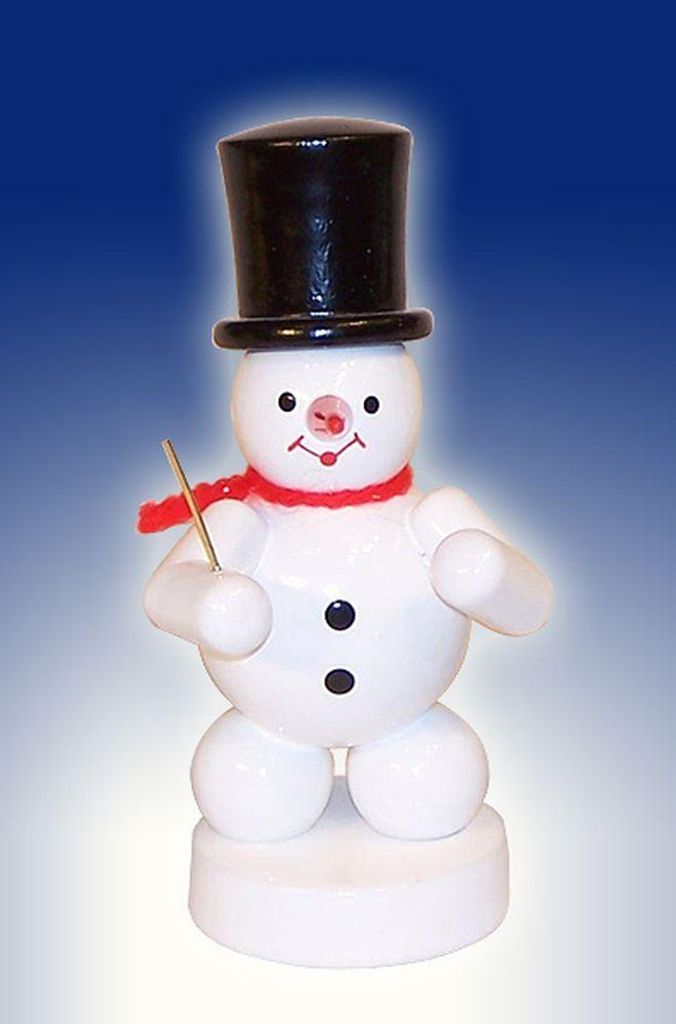 Schneemann Dirigent (8cm) von Zenker Volkskunst