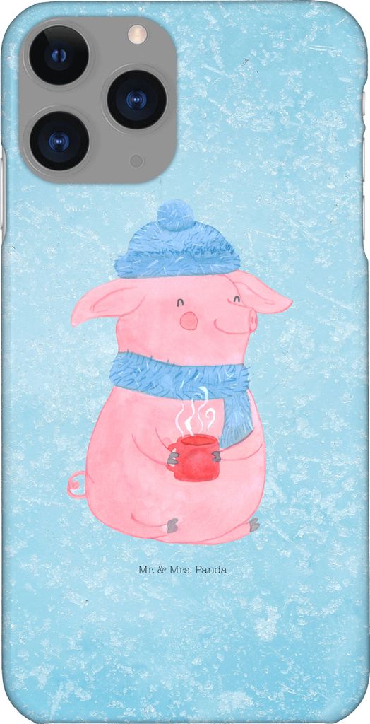 Mr. & Mrs. Panda Iphone 11 Pro Handyhülle Schwein Glühwein - Eisblau - Geschenk, Punsch, Weihnachtsmarkt, Premium Kunststoff, Glühschwein, Weihn...