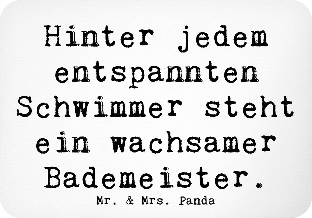 Mr. & Mrs. Panda magnet Spruch Bademeister schützend - Weiß - Geschenk, whiteboardmagnet, Berufsleben, Notizhalter, Wachsamkeit, Berufe, entspann...