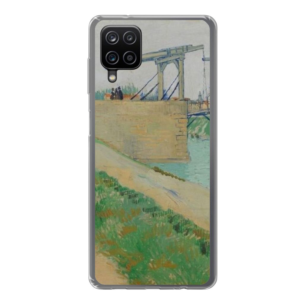 MuchoWow Handyhülle Schutzhülle Hülle für Samsung Galaxy A12 Die Brücke von Langlois - Vincent van Gogh Silikon Softcase Handy Hülle - Bild