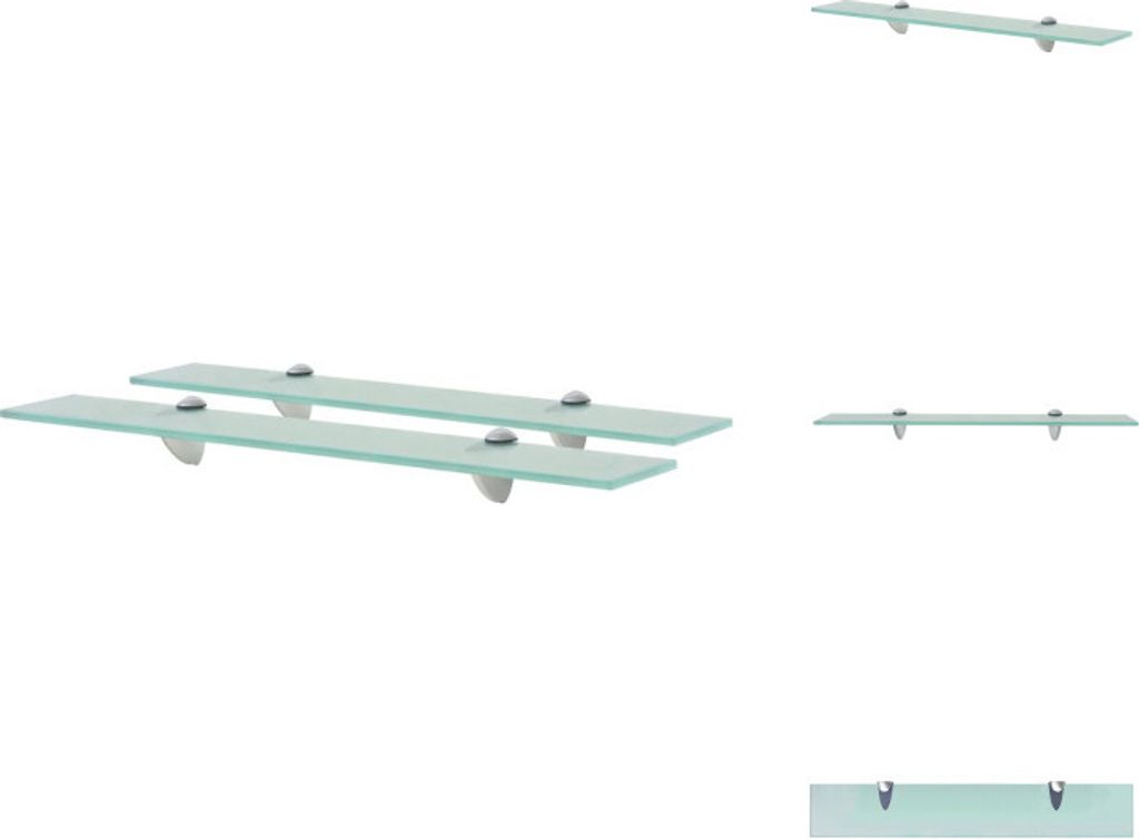 vidaXL Schwebende Regale 2 Stk. Glas 60x10 cm 8 mm - Wandregale
