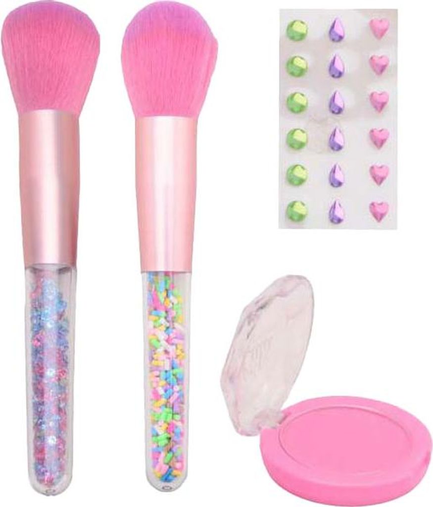 Johntoy Lala – Rouge- und Pinsel-Make-up-Set mit Aufklebern