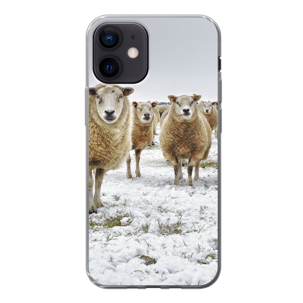 MuchoWow® Handyhülle Schutzhülle Hülle für iPhone 12 Schafe Produktbild 