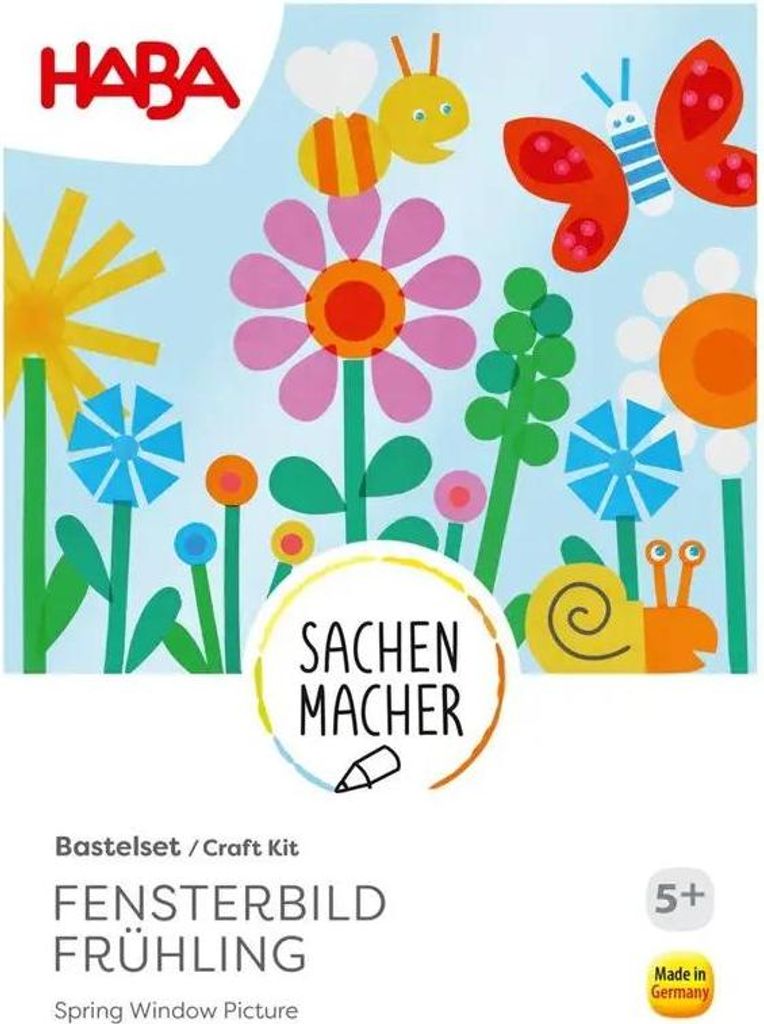 Haba Bastelset Fensterdekoration Frühling - kreatives Bastelspielzeug für Kinder