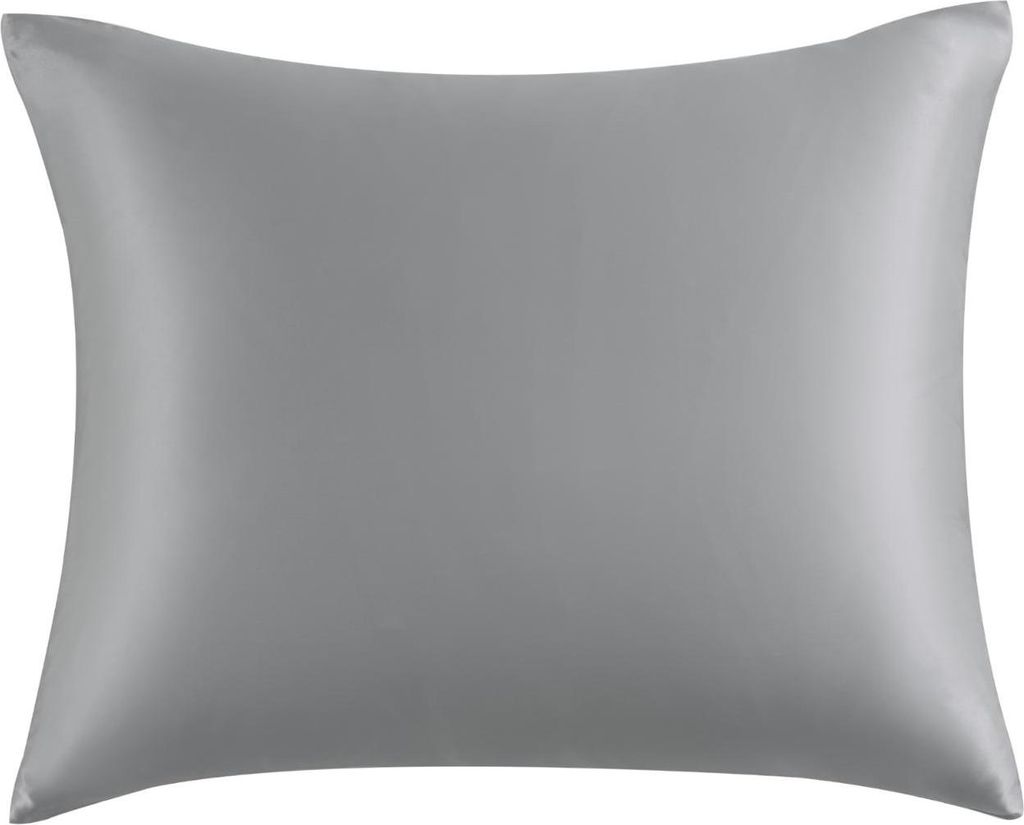 Jedwabna poszewka na poduszkę 50x70 cm - szara, 100% jedwab Zdjęcie produktu 