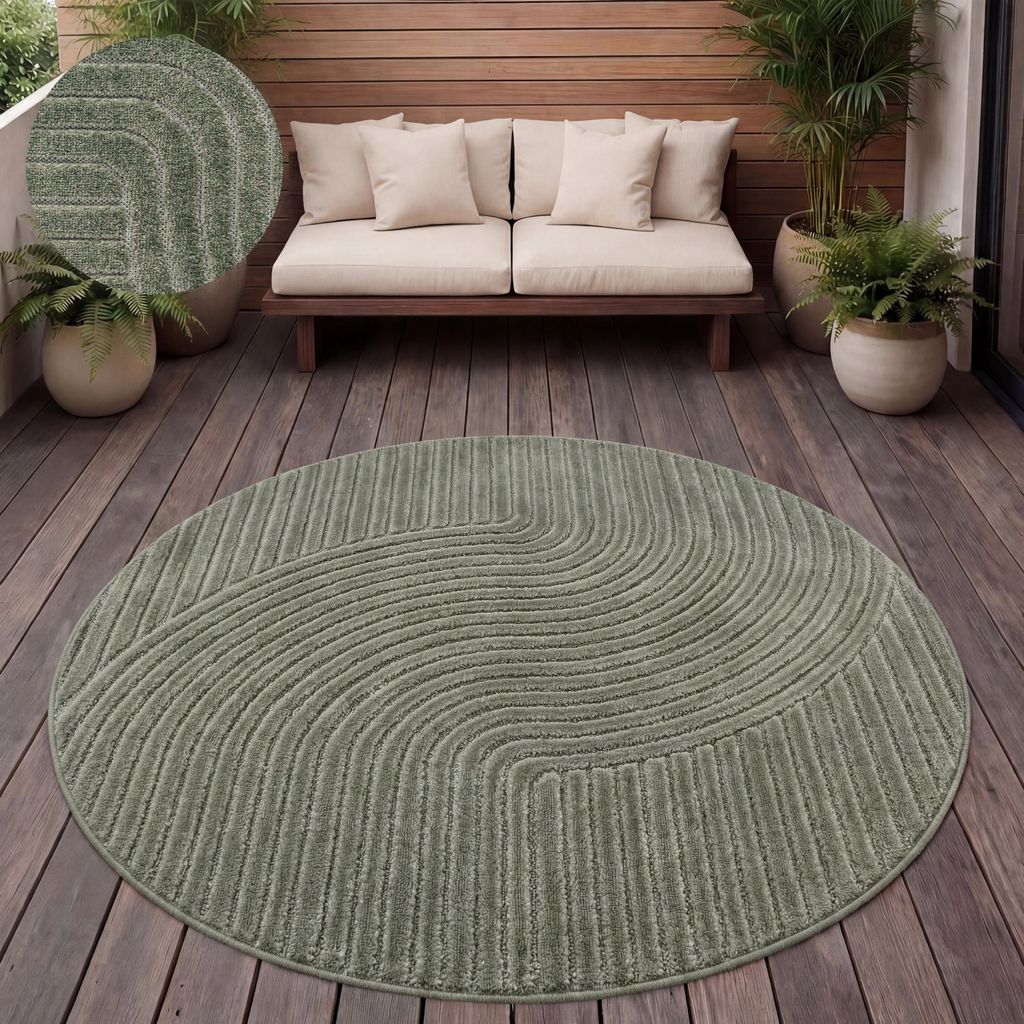 Outdoor Teppich Wetterfest Balkon Wohnzimmer Produktbild 