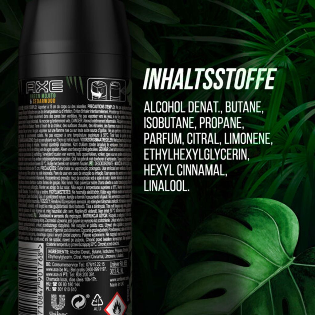 Axe Deospray Wild Green Mojito & Cedarwood ohne Produktbild 6