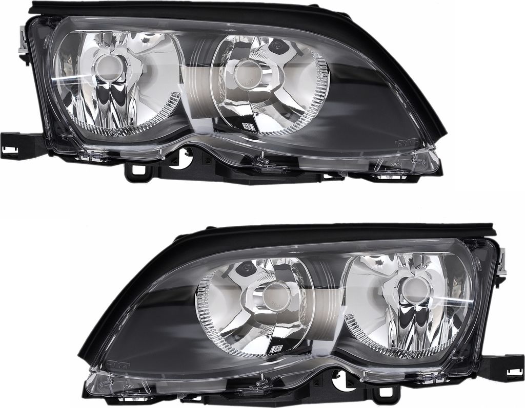 TYC Scheinwerfer Set für 3er BMW E46 Limo Touring 9/2001-2/2005 Titanium H7 LWR
