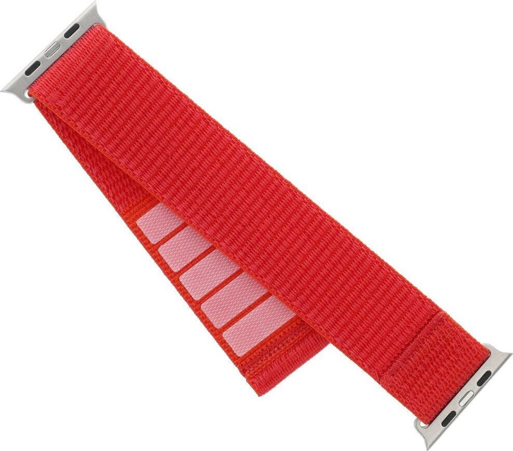 FIXED Nylon Sporty Strap, Gurt, Smartwatch, Rot, Apple, Apple Watch 38mm, 40mm, 41mm, Nylon