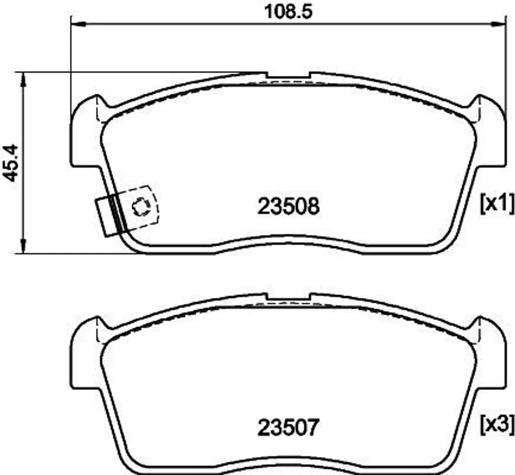 Plaquettes de Frein Pixo UA0 - Freinage Sécurisé HELLA 8DB 355 015-071