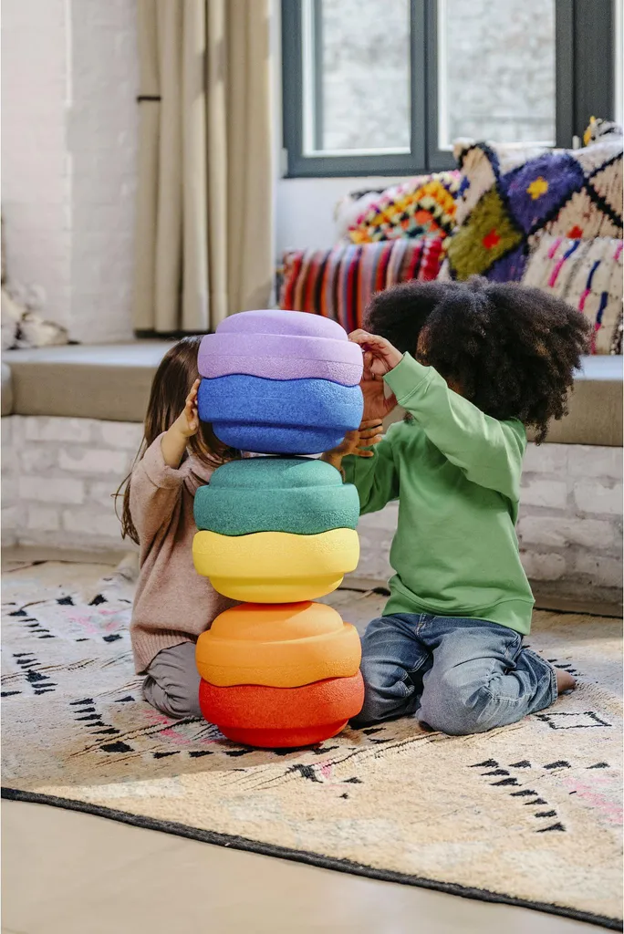 Stapelstein 6er Set Rainbow Classic - Solution Jeu Actif Intérieur - 10