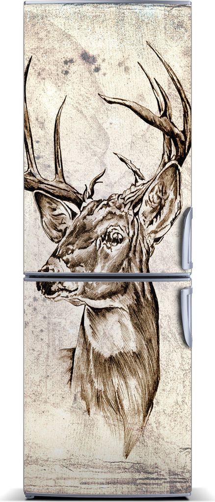 Tulup Kühlschrankdekoration - Magnetmatte - 60 cm x 180 cm - Magnet auf dem Kühlschrank - Hirsch