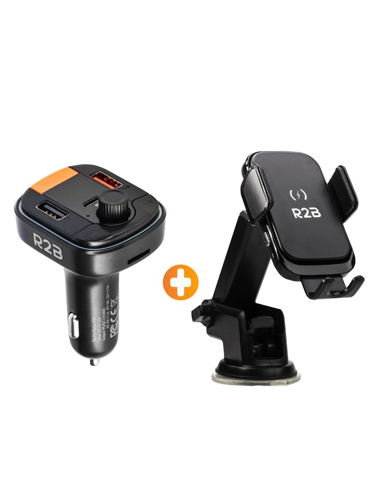 R2B Telefoonhouder Auto met Draadloze Oplader en Bluetooth Productafbeelding 