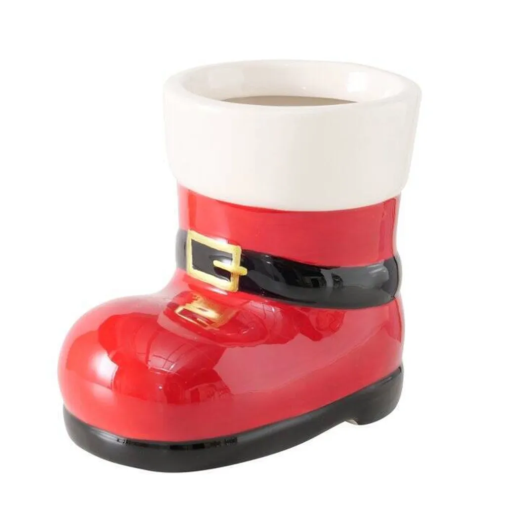 Cache-pot BOOTY 17 cm en pierre - Vase silhouette finition mate grise