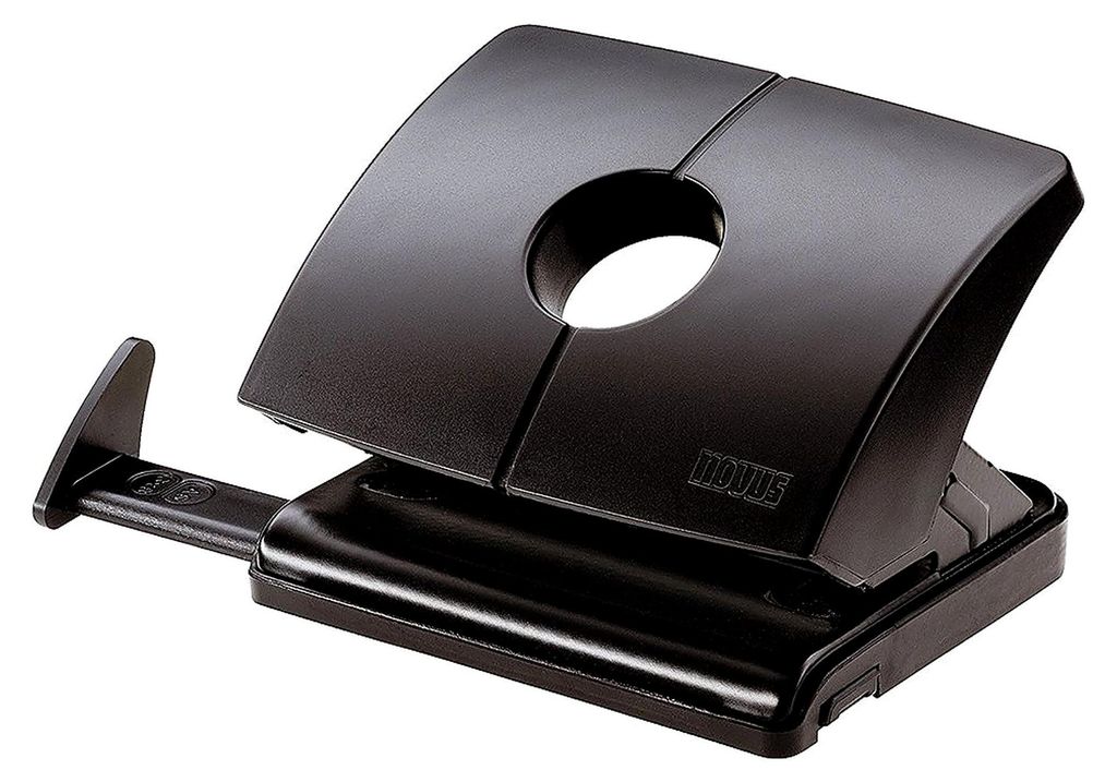 Novus B216 Bürolocher schwarz 16 Blatt Metall/Kunststoff mit Anschlagschiene