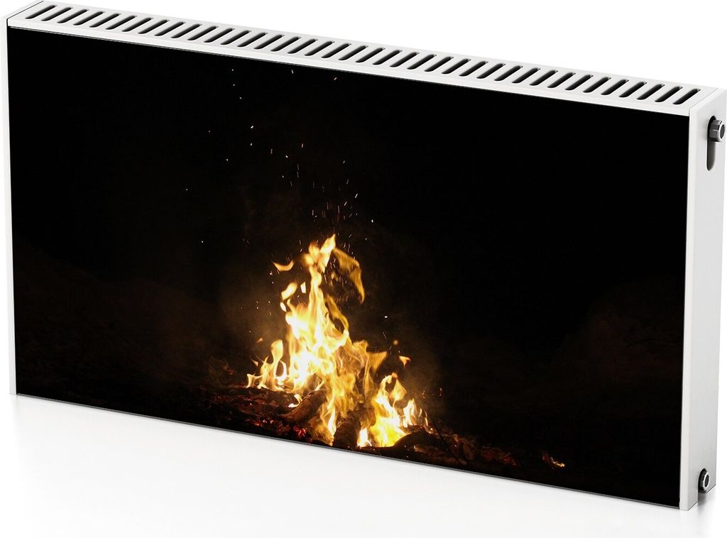 Feuer Des Feuers – Magnetische Heizkörperabdeckung – 110x60 cm – Magnet Heizkörperabdeckung – 3D Würfel – Heizkörperverkleidung – M...
