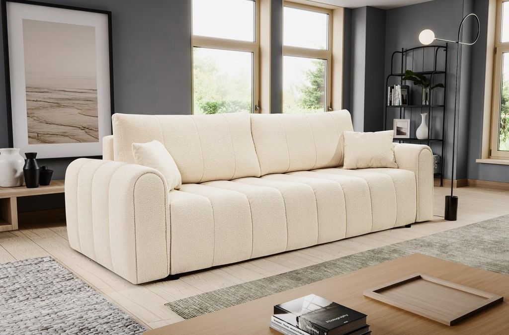 Klappbares Zweisitzer-Sofa mit Stauraum MOOSE - beige Produktbild 