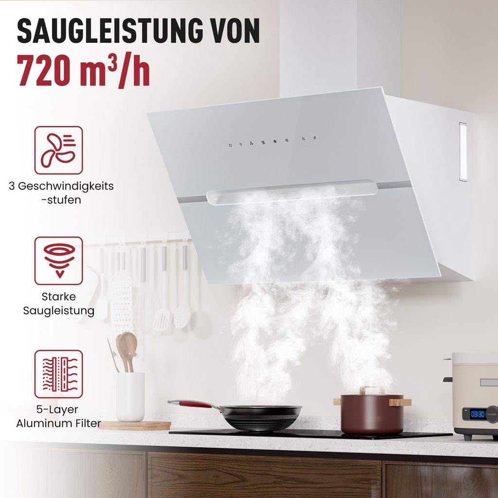 LEVIVO A+++ Cuffia di aspirazione senza testa 60 cm Immagine del prodotto 
