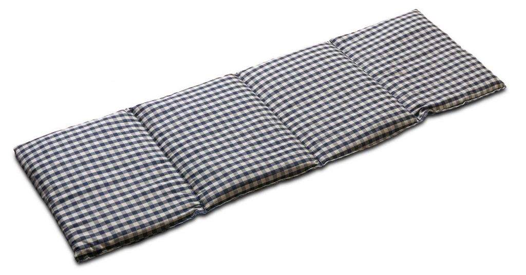 Bio-Bio 4-Kammer Dinkelkissen 20x60cm - Bio-Füllung & Bio-Stoff blau-weiß - Wärmekissen Körnerkissen
