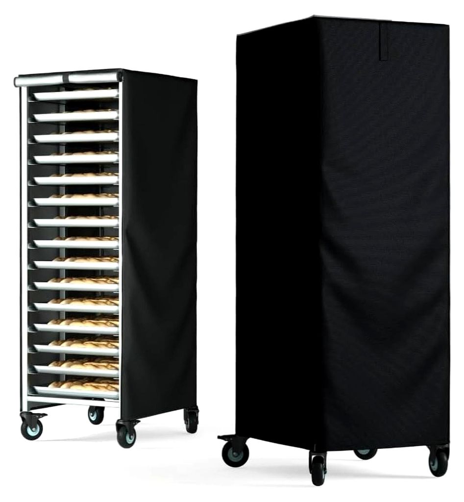 Wasserdichte Bäckerregal-Abdeckung aus 420D mit Belüftungsöffnungen, 58,4 x 71,1 x 162,6 cm, für gewerbliche Nutzung zu Hause