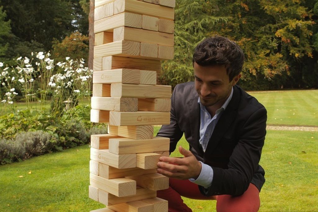 Uber Mega Jenga Turm bis 150 cm - ECO Holz aus India - Produktbild 5