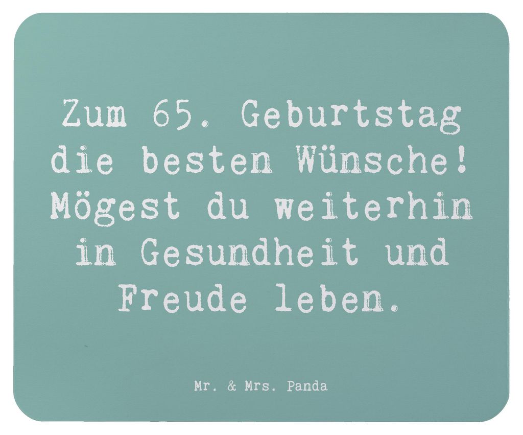 Mr. & Mrs. Panda Mauspad Spruch 65. Geburtstag Glückwünsche Produktbild 