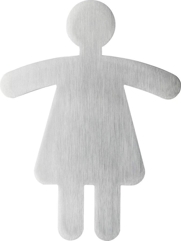 DURABLE PICTO WC-Symbol Damen 90x120 mm, 495023 silber Produktbild 