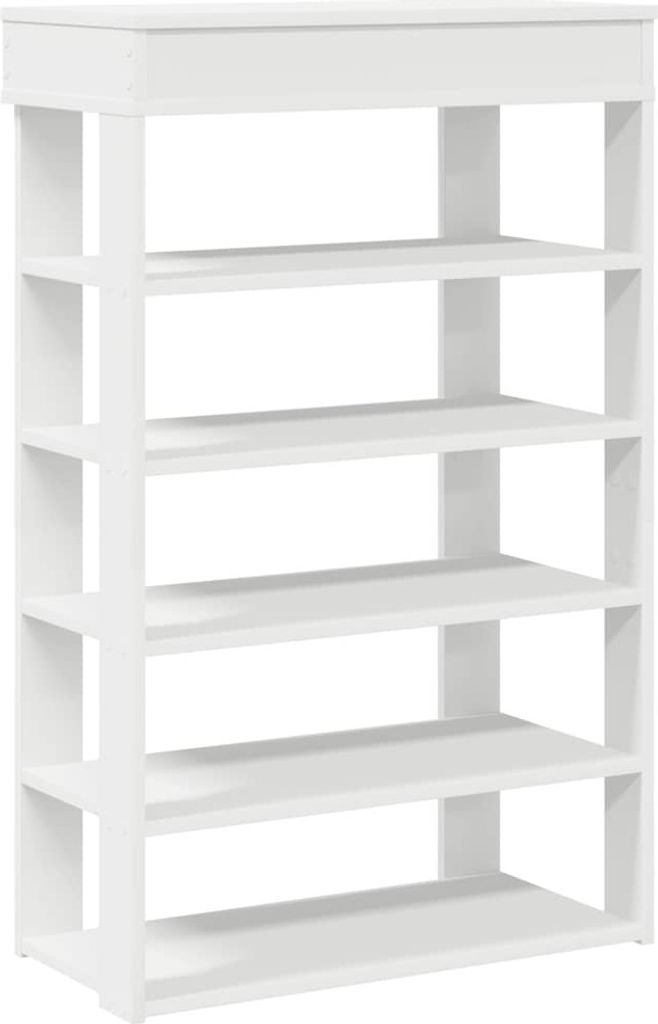 vidaXL Stojan na boty bílý 60x30x98 cm Materiál na bázi Obrázek produktu 