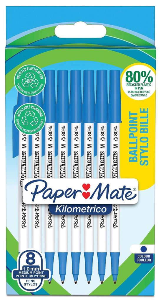 Paper:Mate Kugelschreiber Kilometrico blau 8er Blister Produktbild 
