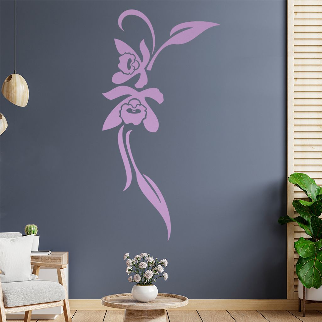 Narzisse - Linien Wandtattoo in 6 Größen - Wandaufkleber Wall Sticker - Dekoration, Küche, Wohnzimmer, Schlafzimmer, Badezimmer
