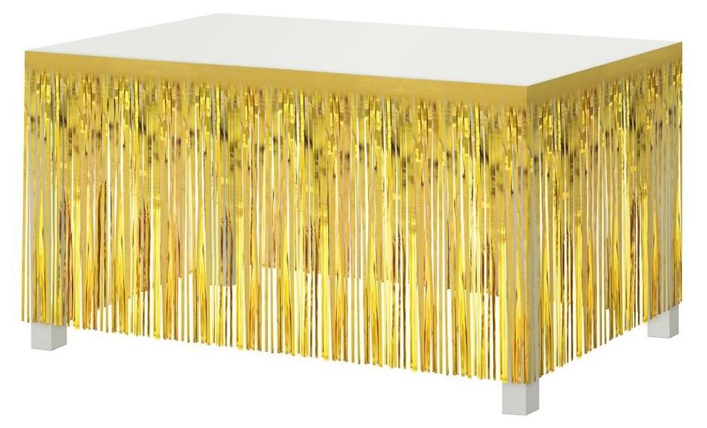 Tischverkleidung / Skirting gold Fransen Produktbild 