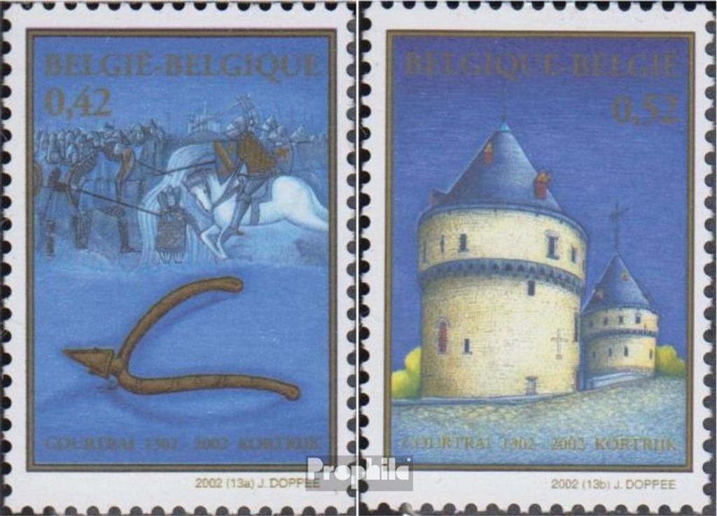 Briefmarken Belgien 2002 Mi 3137-3138 (kompl.Ausg.) postfrisch Schlacht