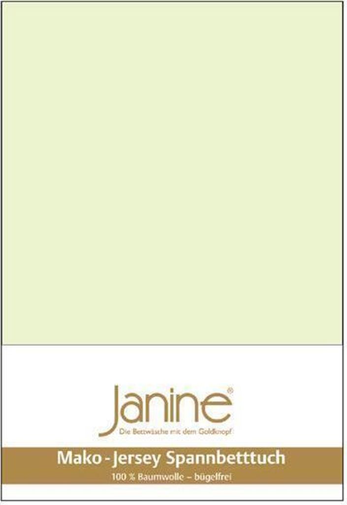 Janine Mako Jersey Spannbettuch, Spannbettlaken in allen Größen und vielen Farben 90 cm x 190 cm x 100 cm x 200 cm limone