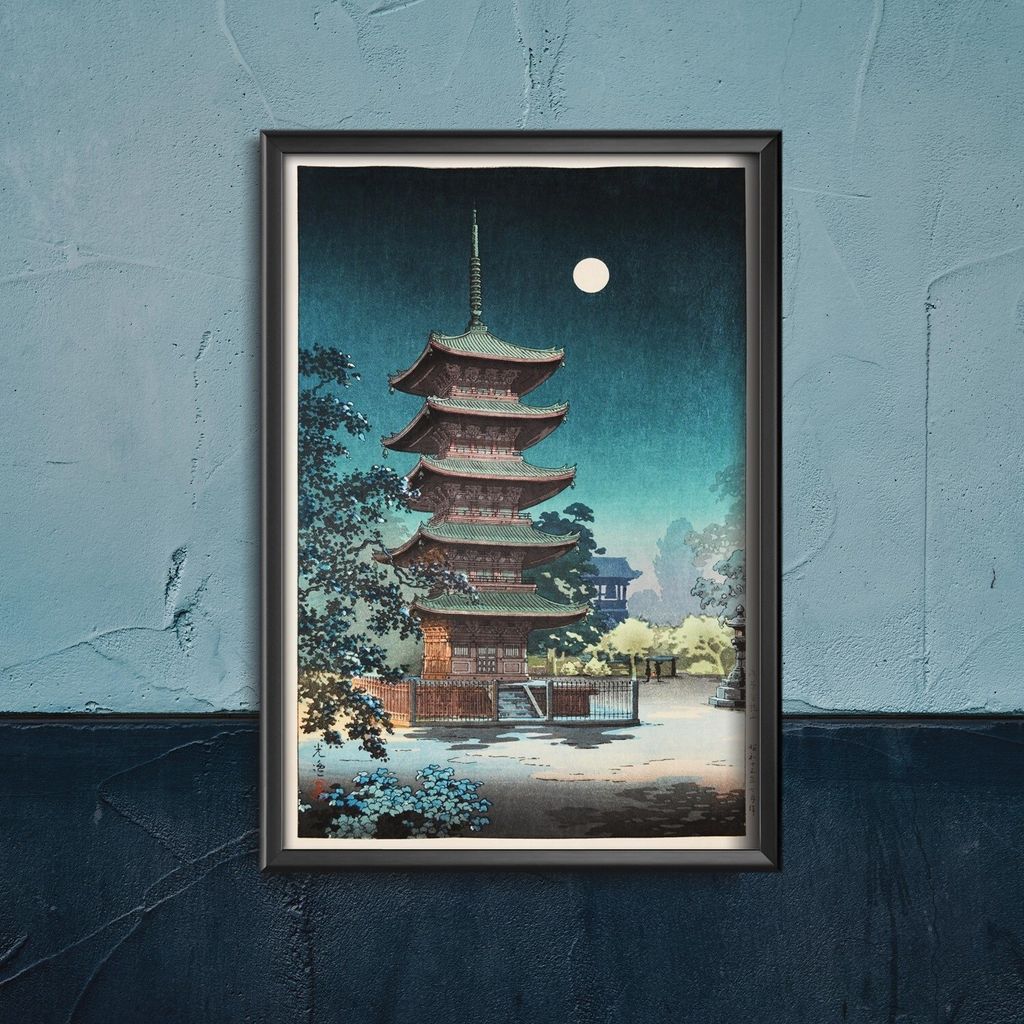 Poster - Canvas - Leinwand - 42 cm x 59,4 cm - Asakusa Kinryusan Tsuchiya Koitsu