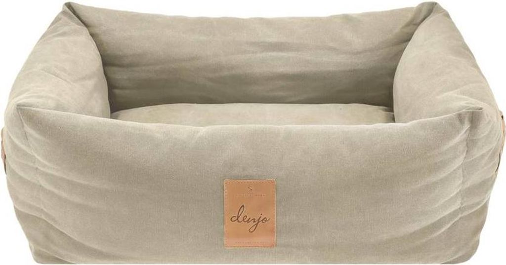 Denjo Dogs Hundebett Landhausstil Hundekissen Canvas sand beige 70x60cm Classic Nest