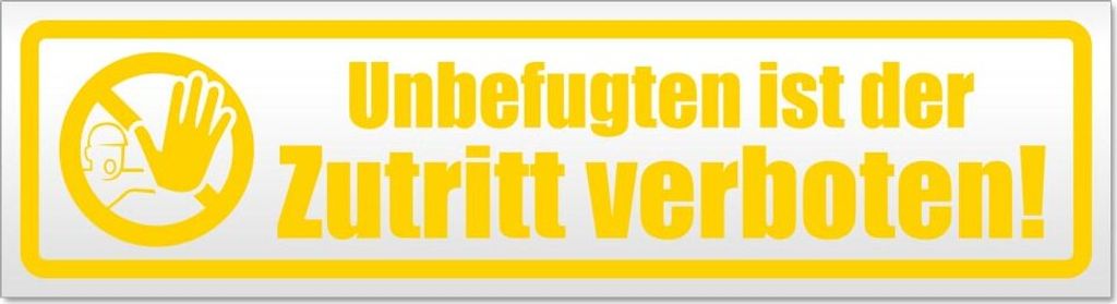 Unbefugten Zutritt verboten Magnetschild Schild magnetisch