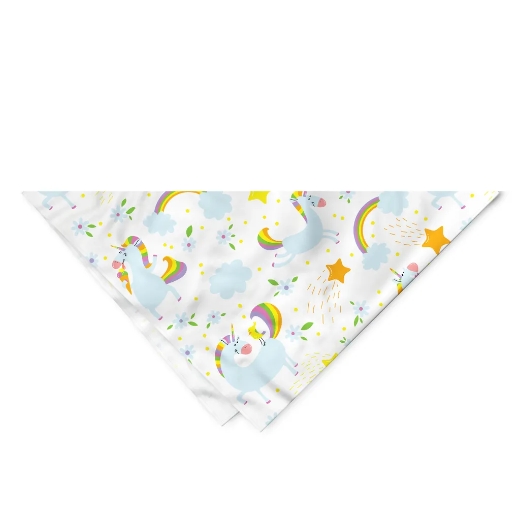 Bandana Unicorno per Cuccioli ABAKUHAUS | Morbida e Colorata 40x40 - 2