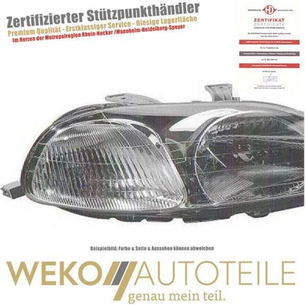Diederichs Scheinwerfer li. Civic, 95-98 für LWR