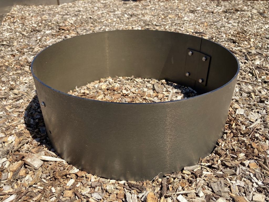 Rasenkanten Baumring Cortenstahl 3 mm - Ø 37 x 10 cm Höhe im 3er Set Mähroboter Mähkante für Bäume und Sträucher