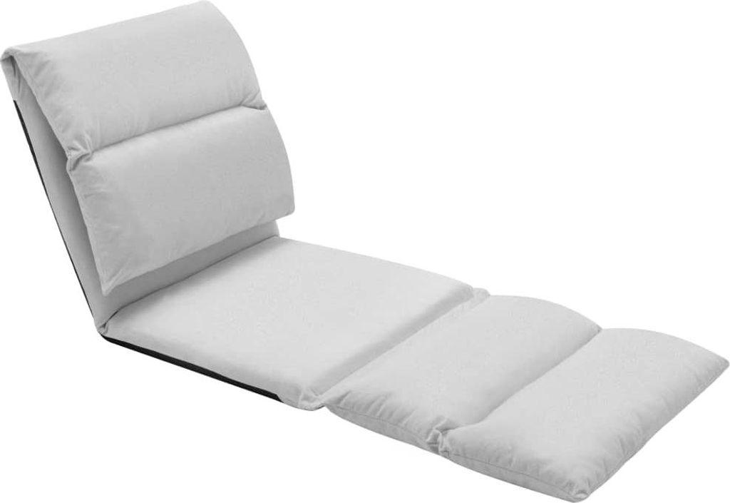 vidaXL Bodenstuhl Faltbar Hellgrau Mikrofaser