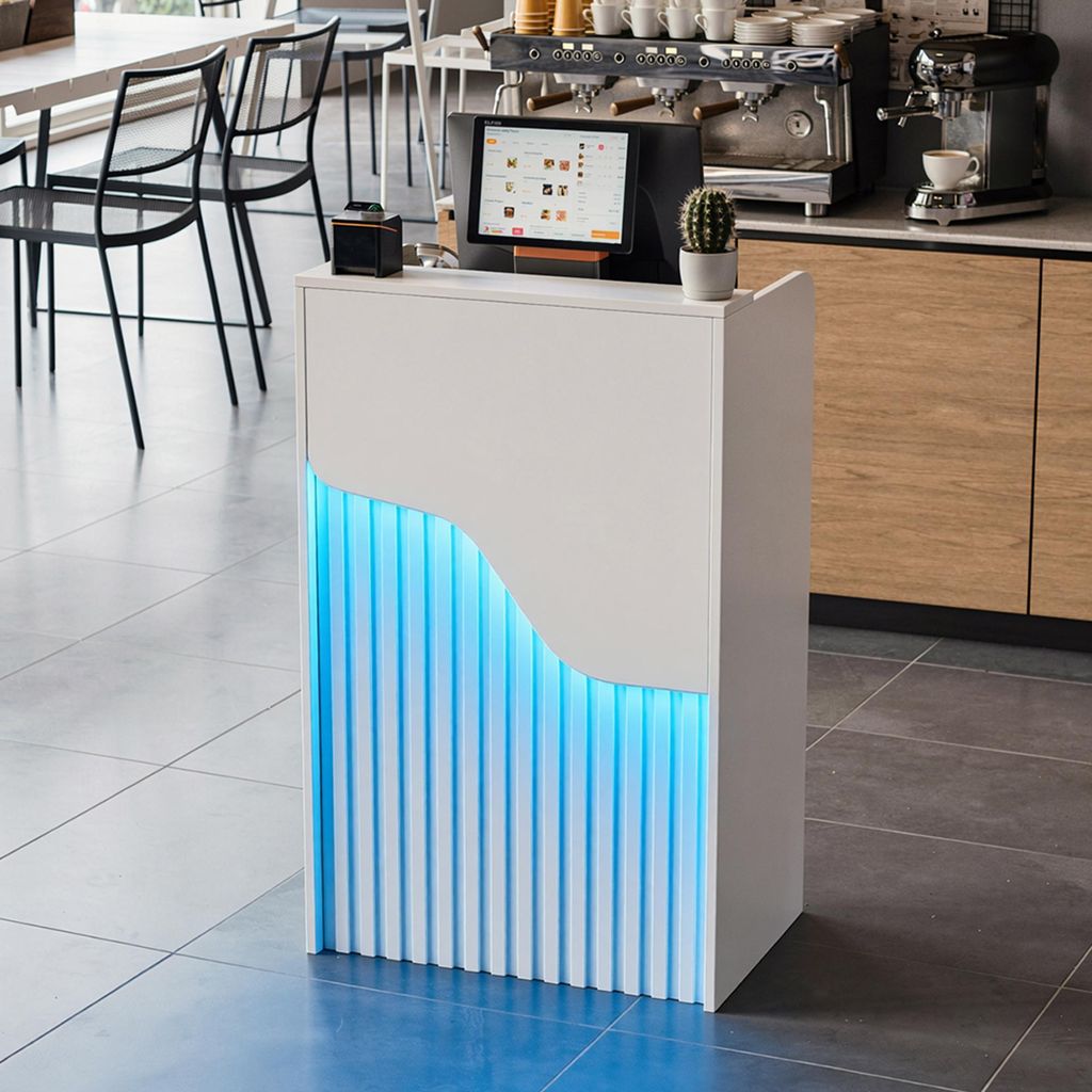 mpfangstheke mit LED-Beleuchtung, Moderner Rezeptionstresen Produktbild 
